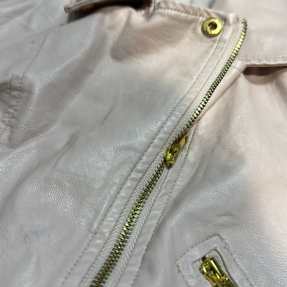 Designed by Disney Pink Faux Leather Jacket Girls Size 6 - Picture 2 of 4